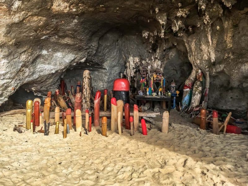 A small cave full of phallic figurines is the weirdest thing in the south of Thailand!