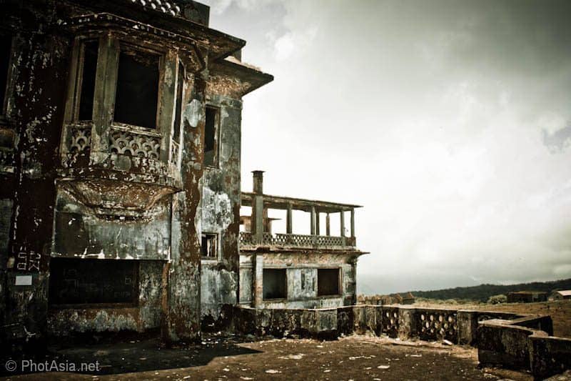 Bokor Hill Station in monochrome effect in Cambodia