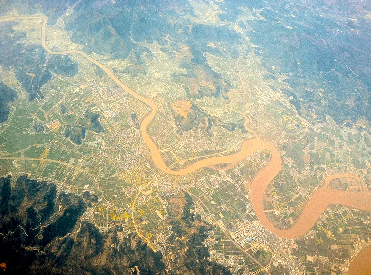 China from plane
