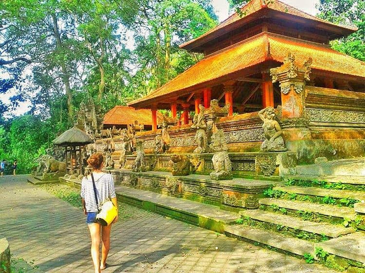 Ubud temple in Indonesia, one of the cheapeast countries in the world to travel. 