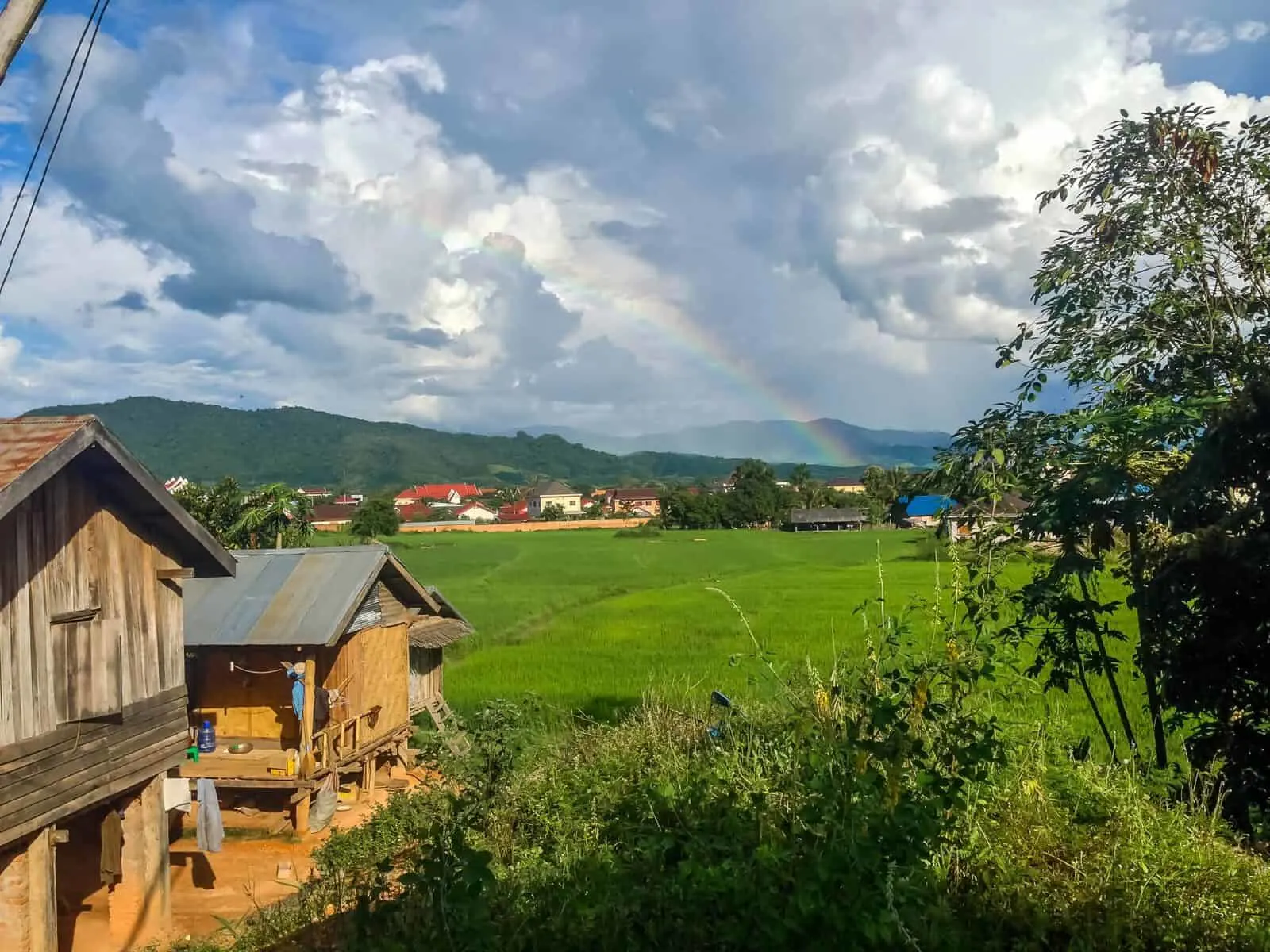 When visiting Luang Namtha, try to catch a rainbow on the hill!
