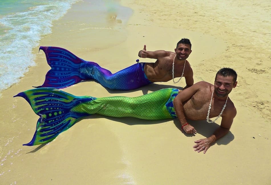Nomadic Boys as mermaids, Boracay, the Philippines, June 2015-1