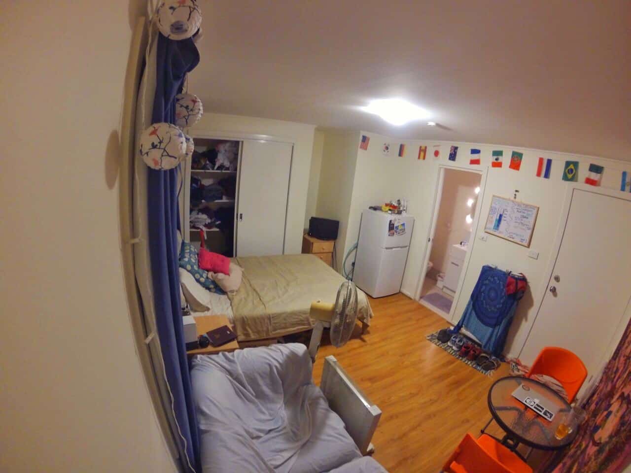 My apartment in Melbourne, it's really small.