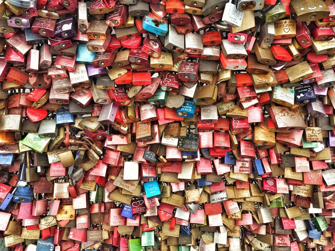 The locks of love around Cologne