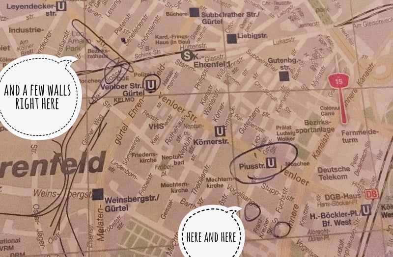 Street Art of Ehrenfeld map
