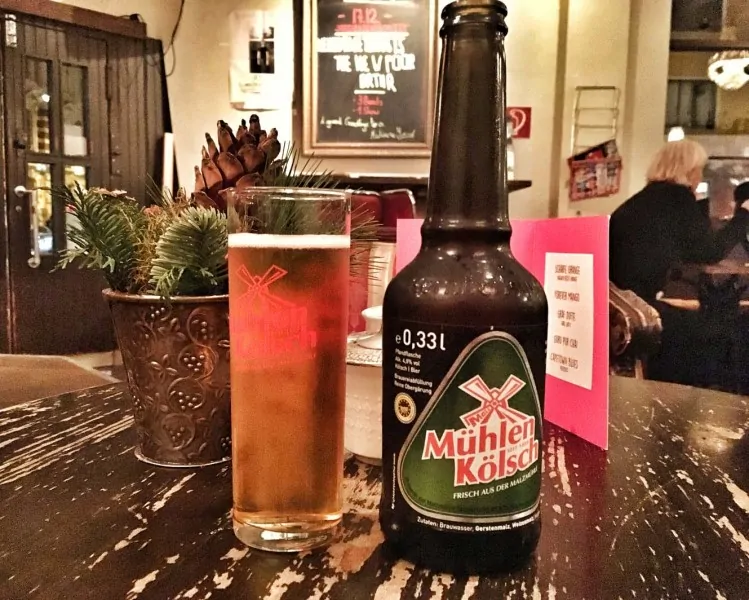 Grabbing a German beer in Cologne