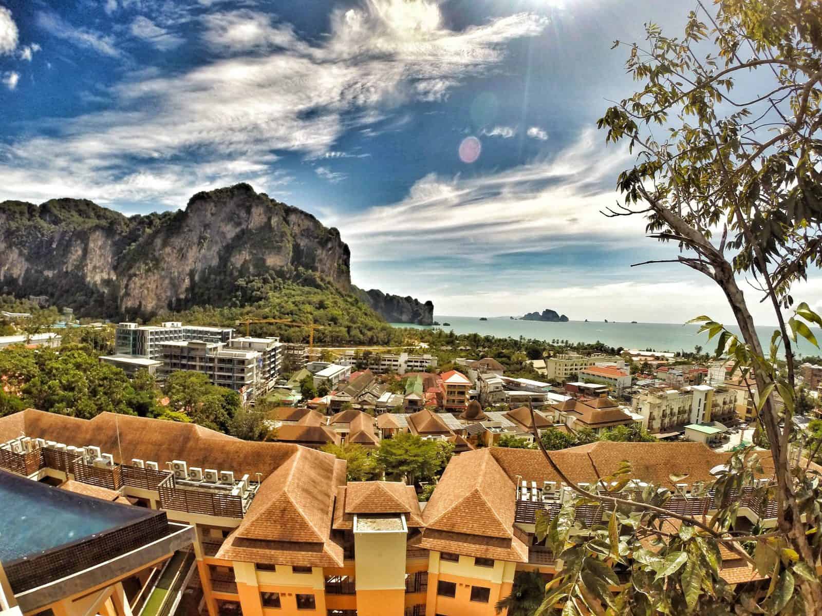 Ao Nang Beach Cliff Resort has incredible views of the village.