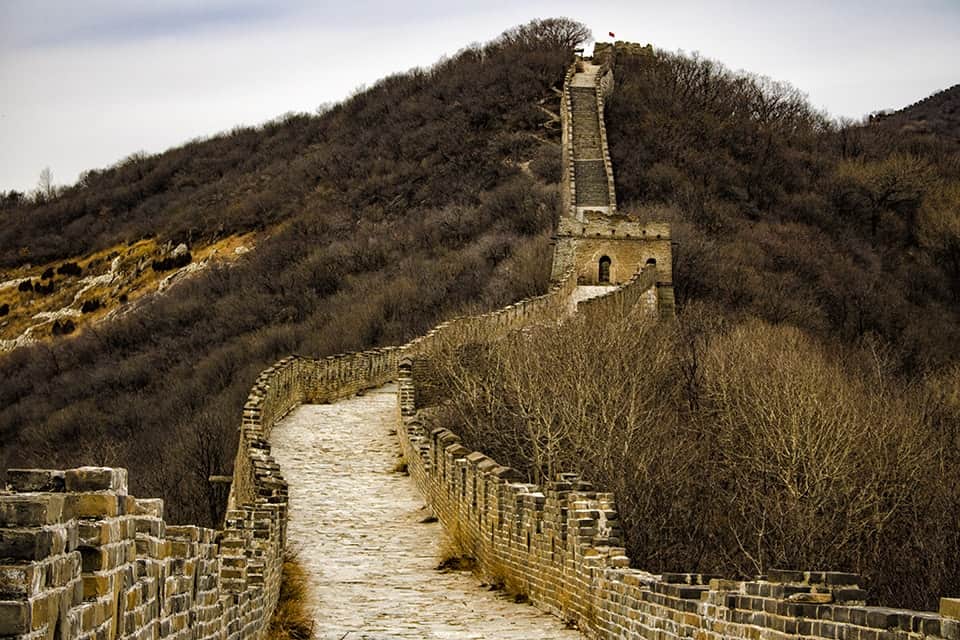 Jiankou section of the great wall of China is for adventure travelers