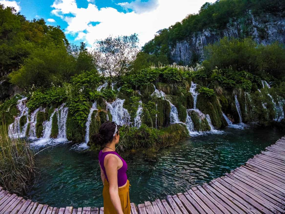Nina enjoying Plitvice Falls in Croatia.