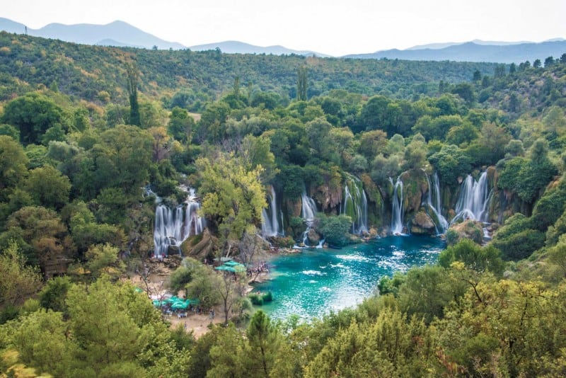 Spectacular Kravice Falls and one of the top things to do in Bosnia.