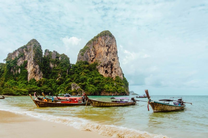 Railay beach is the best place to chill out while in krabi, thailand