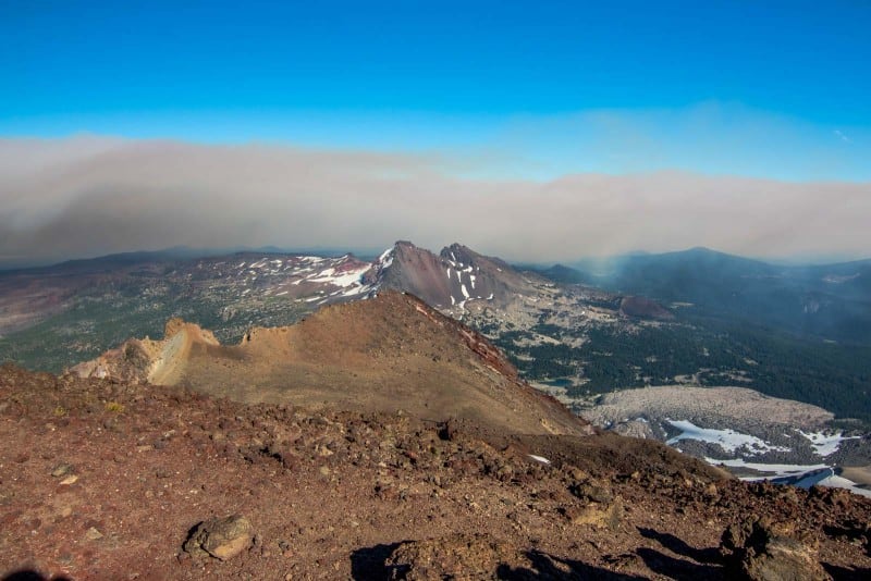 View at south sister and crazy terrain
