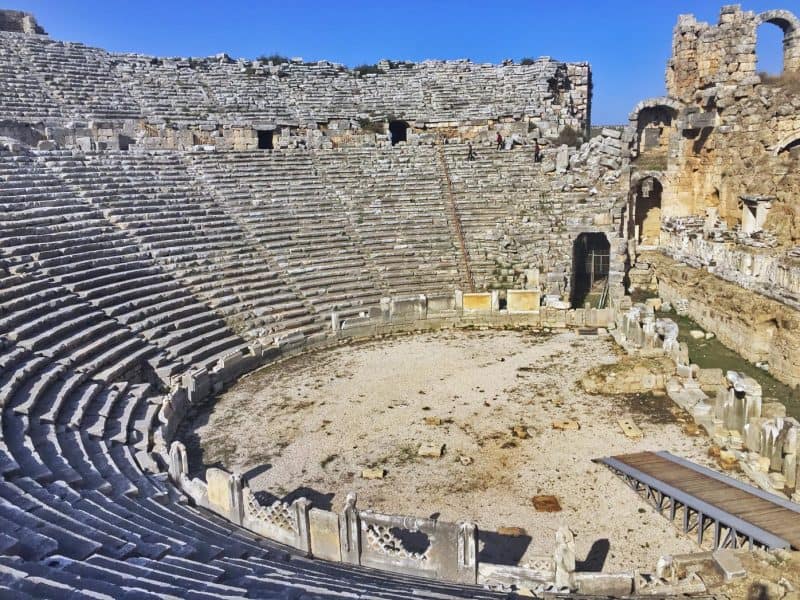 Perge theatre is one of the ancient heritage in Antalya