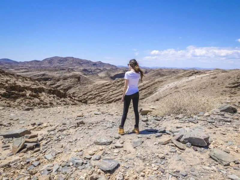 Exploring Gorges In The Namib Desert