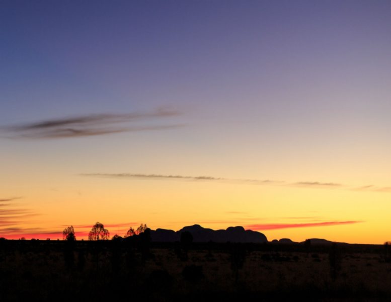Sunset at Kata Tjuta National Park is one of the best things to do during Uluru trip.