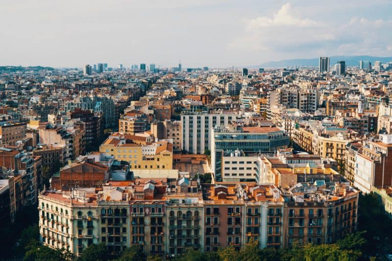 Barcelona Spain from above