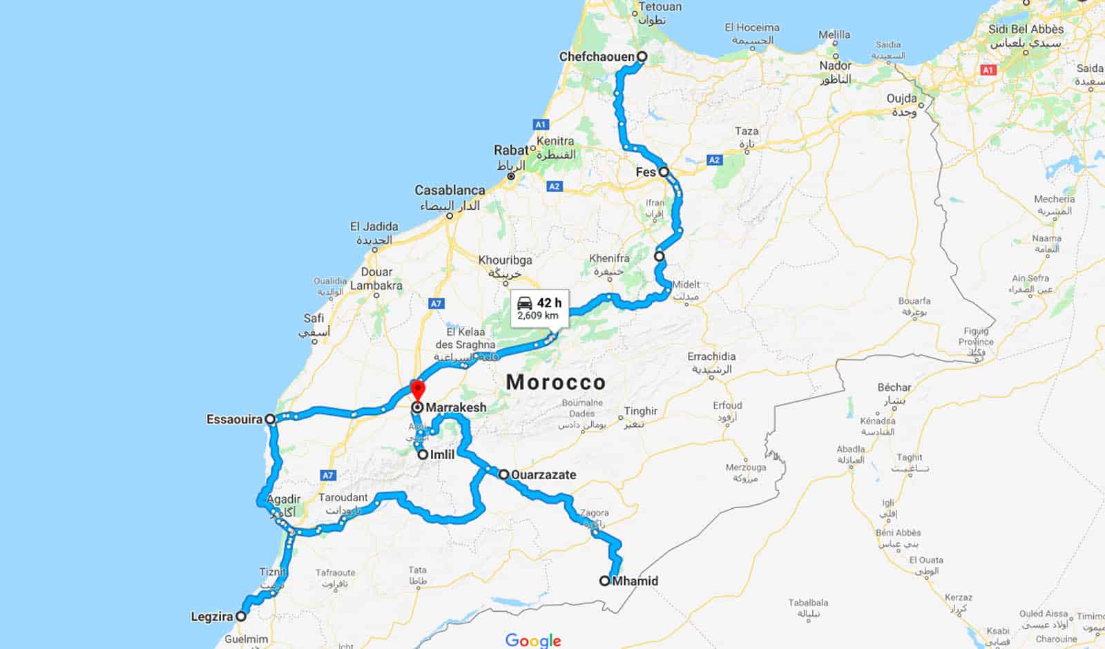 morocco travel itinerary 3 weeks