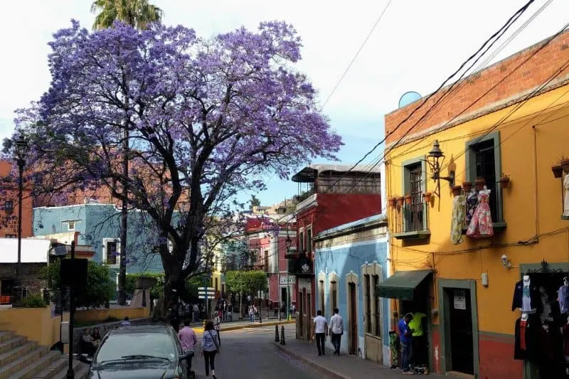 colorful street in guanajuato Mexico