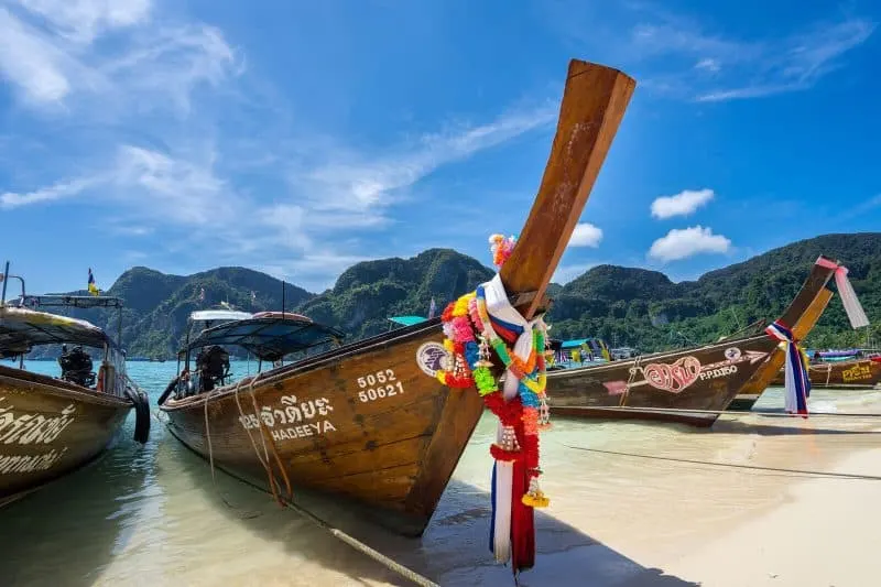 Beaches and boats in Thailand