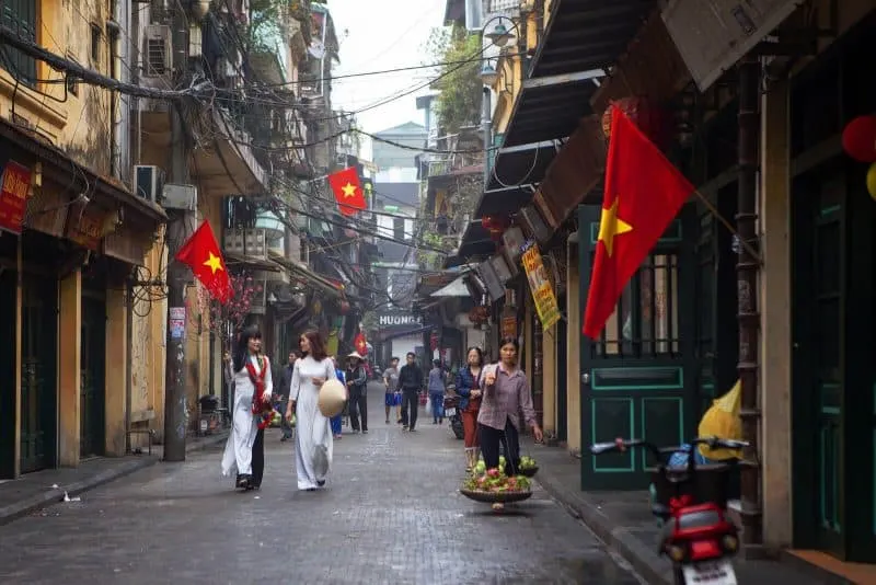 Ta hien street Hanoi Vietnam