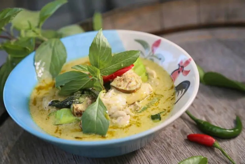 Thai food green curry