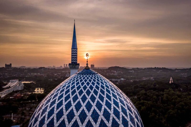 Malaysia sunset with mosque