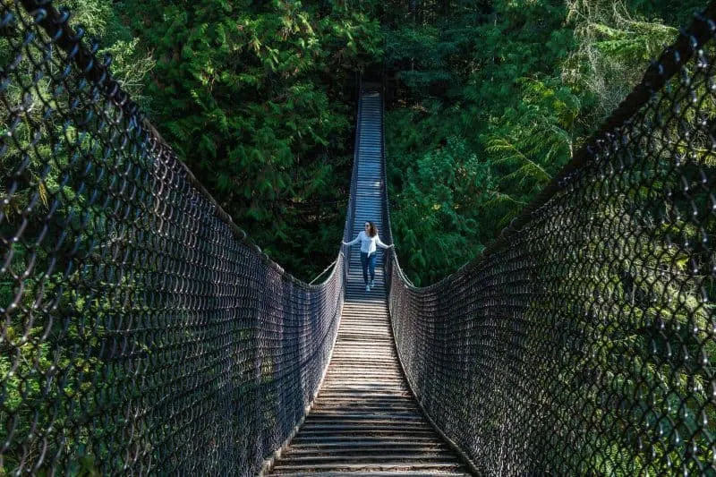 suspension bridge over Lynn canyon Vancouver day trips