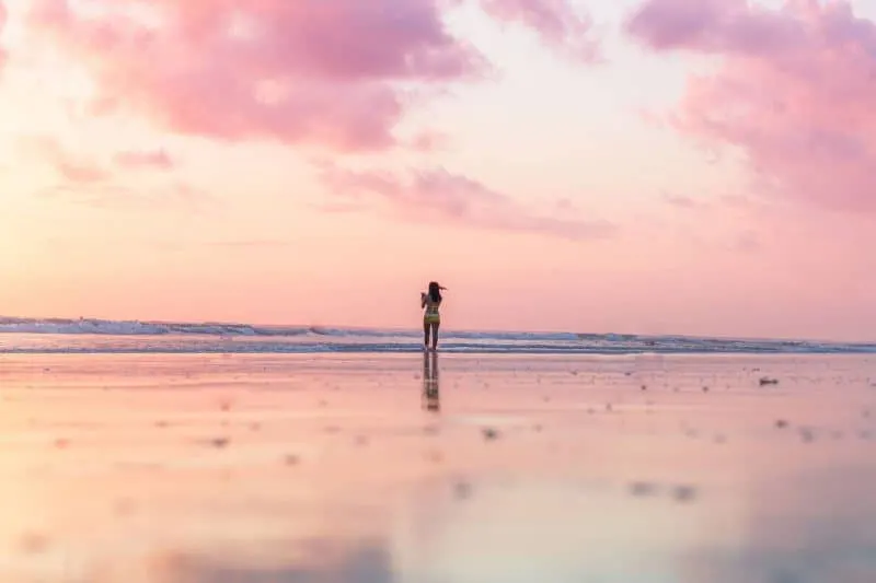 Beautiful sunset on a beach