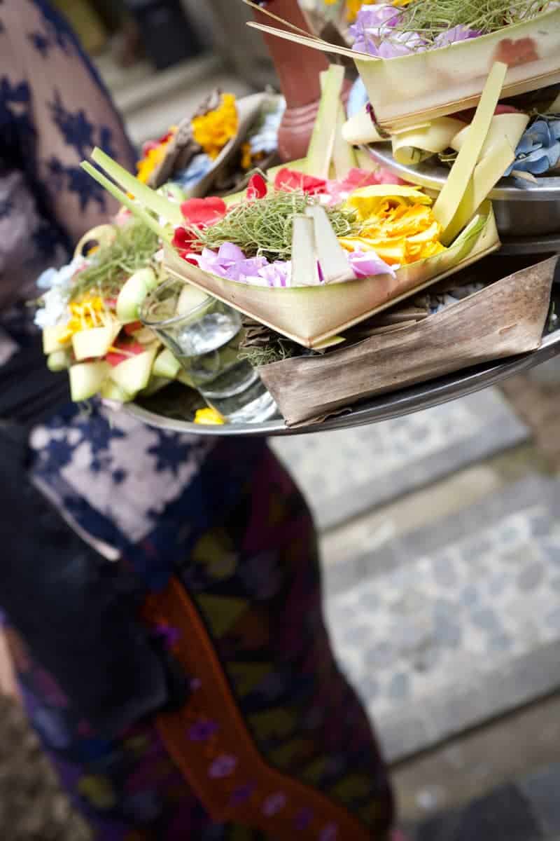 canang sari offering Ubud Bali