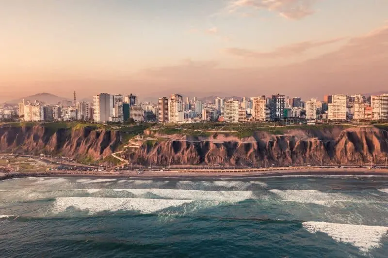 Panorama of Miraflores Playas de la Costa Verde Cercado de Lima Peru