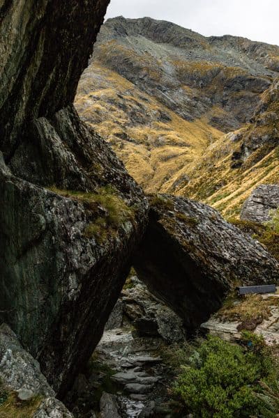 Routeburn track cave trail