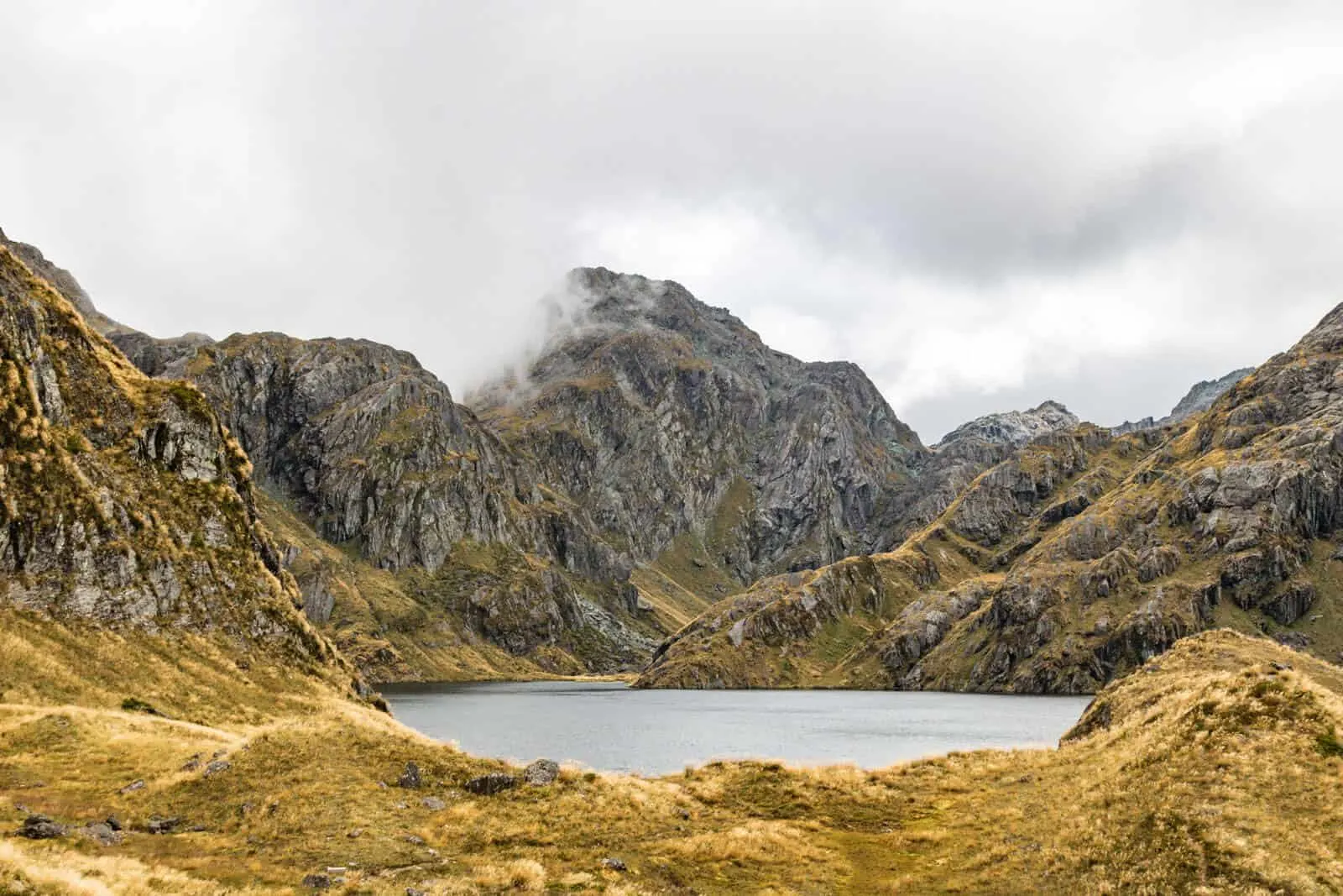 Routeburn track Harris lake view