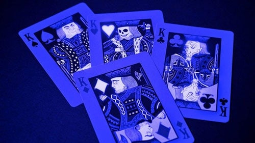 glowing playing cards