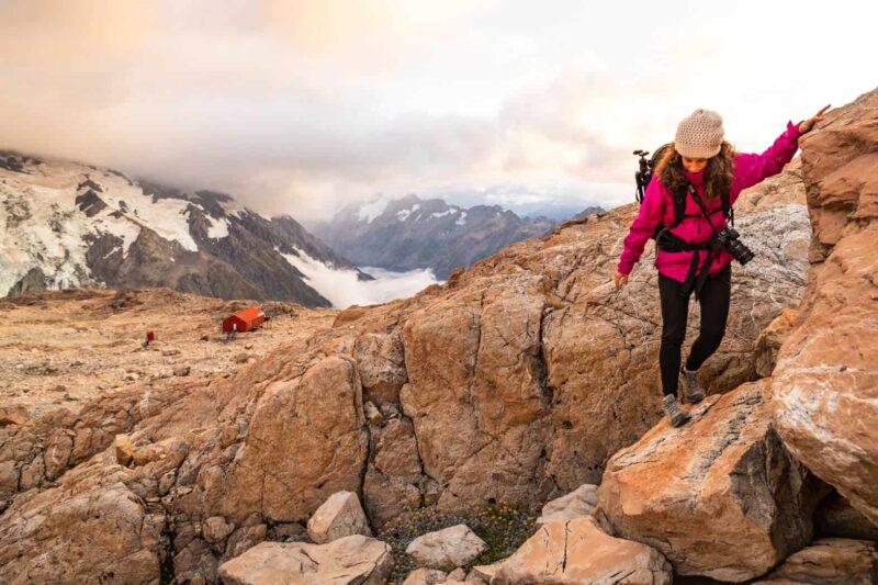 Hiking Mueller hut track