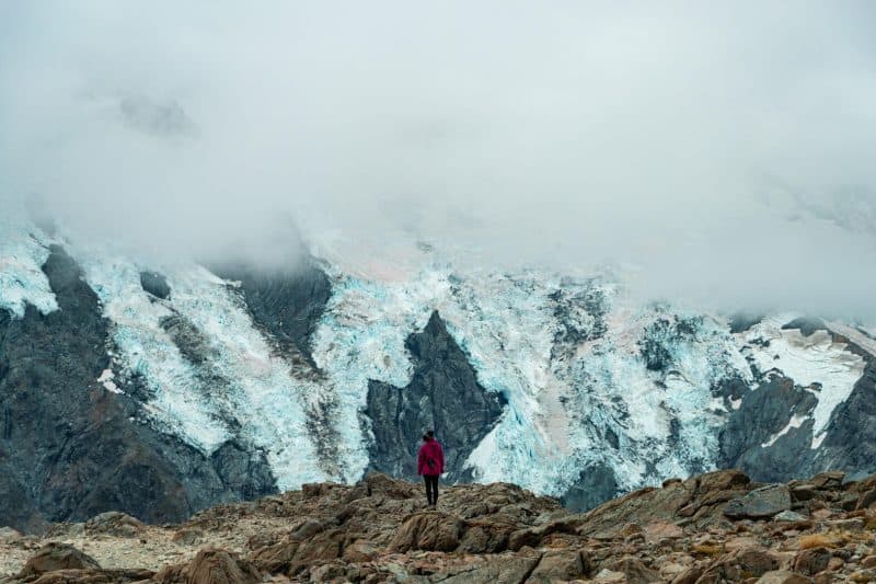 Mueller hut hike, me and glaciers