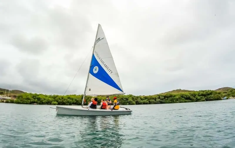 Learning to sail in Antigua