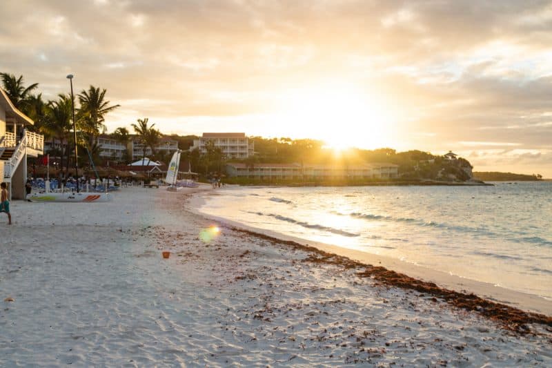 The all inclusive Antigua resort, Pineapple Beach Club, offers incredible sunsets.