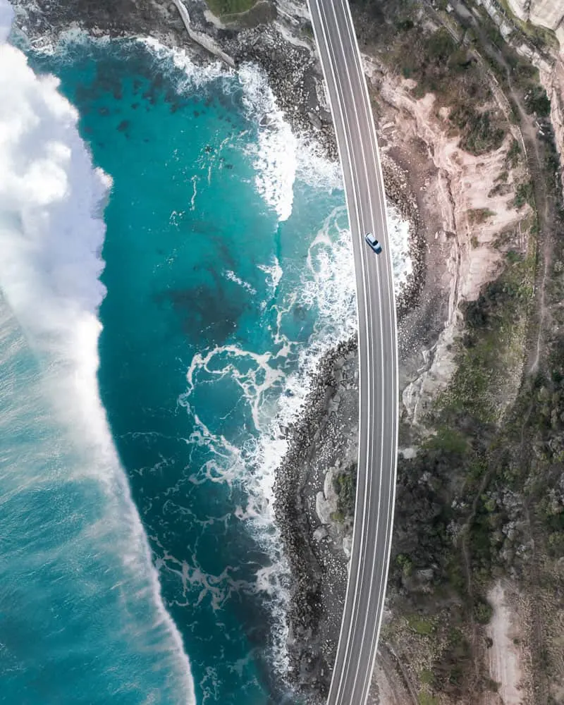 Aerial shot of Australia Ocean