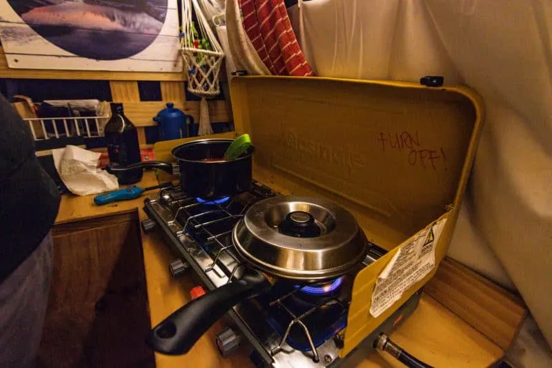 New Zealand Campervan cooking