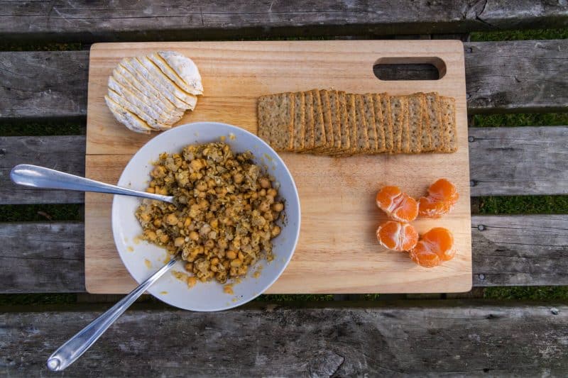 Our meal while campervanning New Zealand