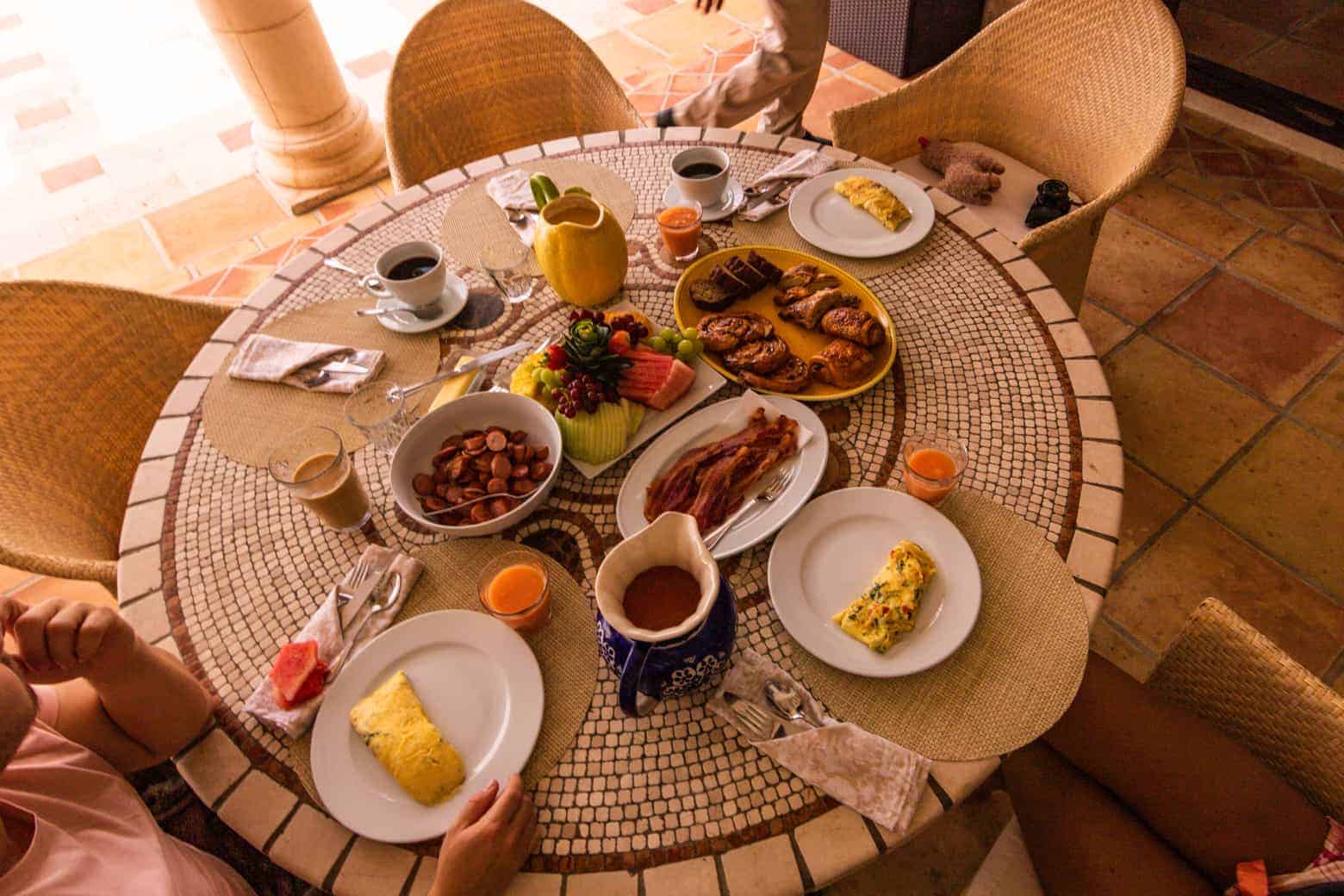 villa Alegria Anguilla breakfast