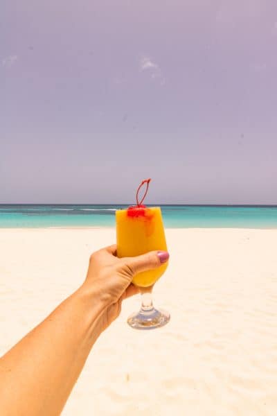 Drinking cocktails in Anguilla