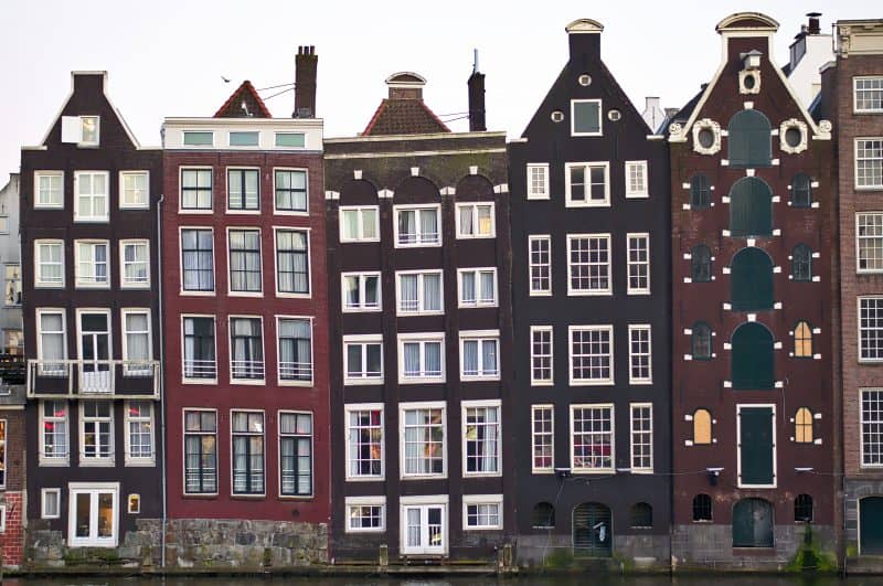 Narrow buildings of Amsterdam