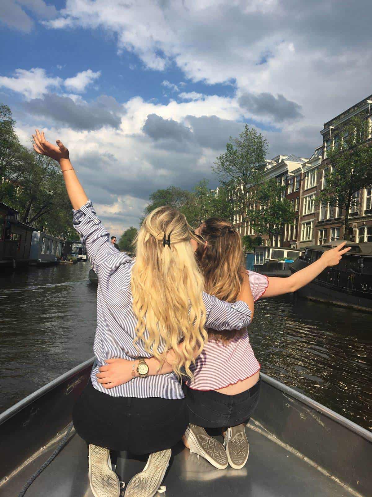 Women on the boat ride