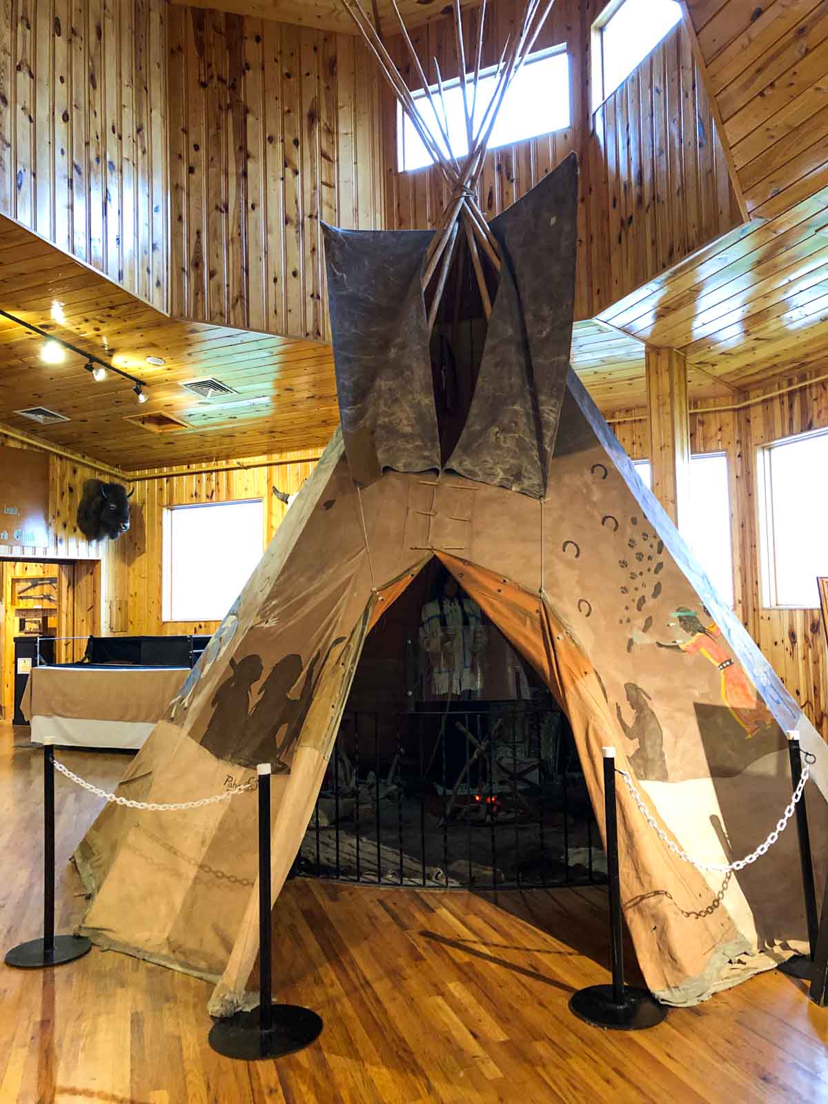 A photo of a tipi at the Crazy Horse Museum in Grand Rapid — an educational thing to do in Grand Rapids