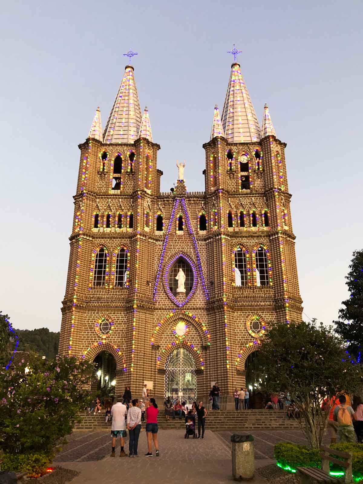 A church in Jardin, Colombia.