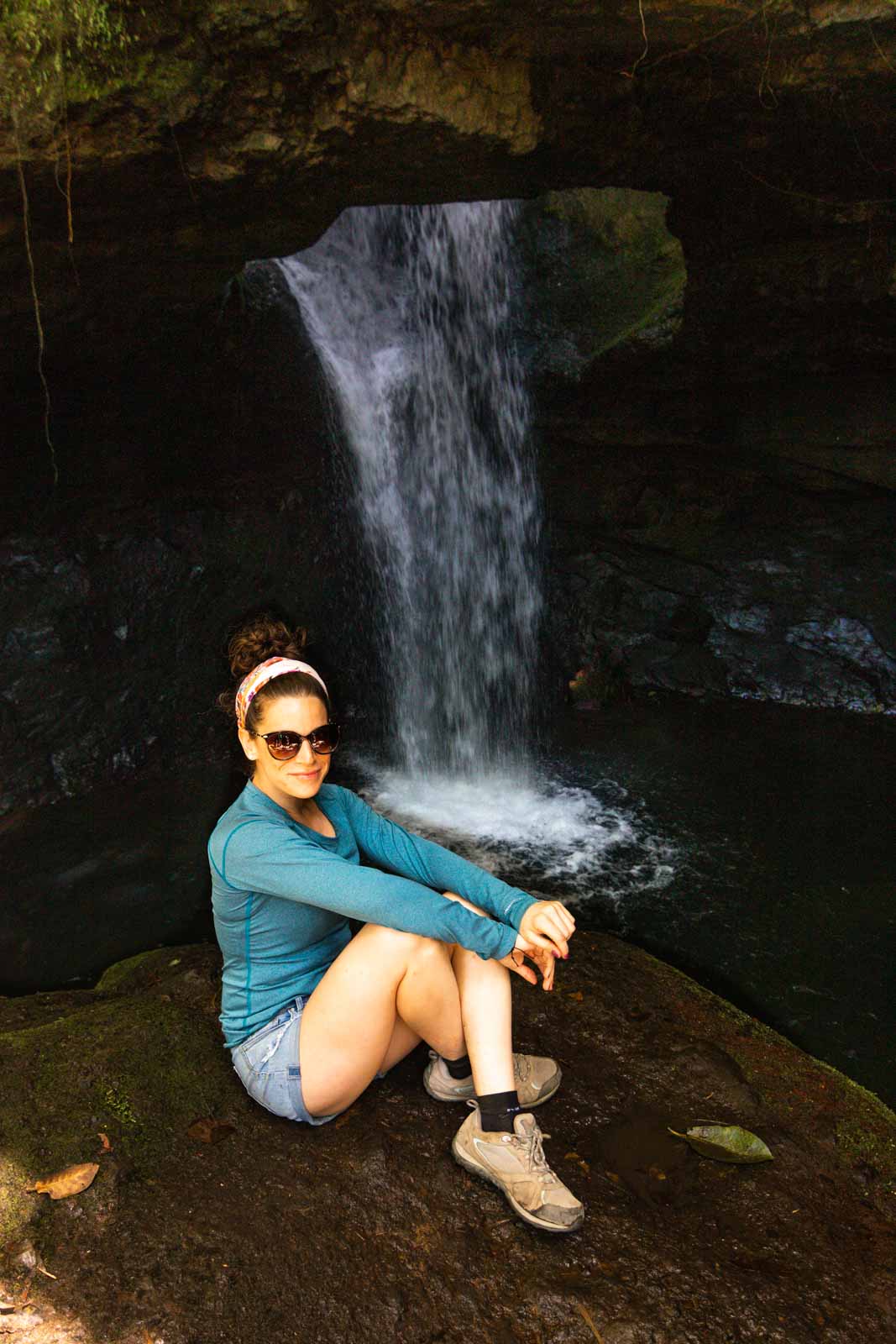 Soaking in the awesome views of this waterfall in La Cueva del Esplendor.