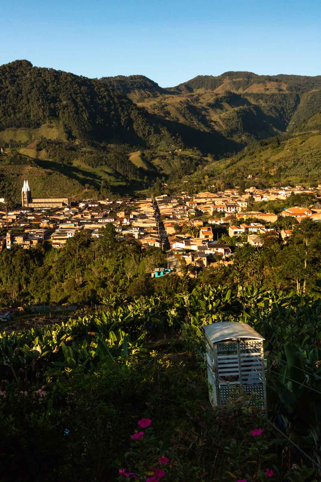 The view from the La Garrucha cablecar in Jardin, Colombia.