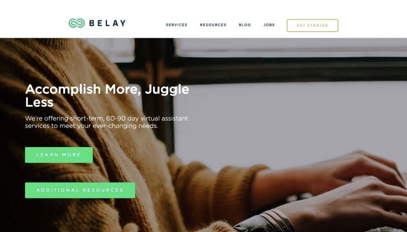 Belay is a fantastic work from home website for those interested in being a VA.