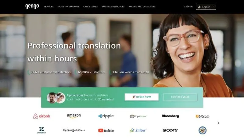Gengo is an excellent work from home website for translation jobs.